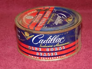 VINTAGE CADILLAC BLUE CORAL SEALER FINISH PRESERVATIVE METAL CAN - Picture 1 of 6
