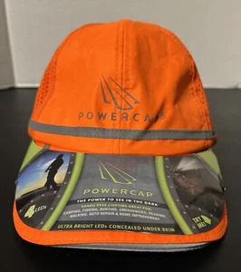POWERCAP LED Hat Ultra-Bright Hands Free Lighted Battery Powered – ORANGE - Picture 1 of 7