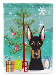 Caroline's Treasures BB1617GF Christmas Tree and Doberman Garden Flag Mailbox... - Picture 1 of 6
