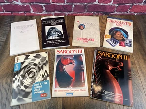 LOT OF 7 VINTAGE CHESS Paperback BOOKS, Printed Material CHESSMASTER SARGON etc. - Imagen 1 de 23