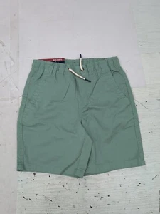 Gap Kid Boy Pull On Elastic Waistband Front Back Pocket Soft Twill Green Sz 8 L5 - Picture 1 of 4