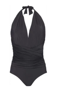 Calvin Klein Black Tummy Support Control Ladies One Piece Size S BNWT Rrp $169 - Picture 1 of 5