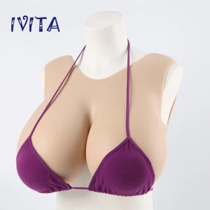 J Cup Large Silikon Brustformen Hochdrücken Brüste Transgender Artificial Boobs - Bild 1 von 12