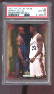 2003-04 UD Upper Deck 22 Lebron James Vince Carter Freshman Season ROOKIE PSA 10