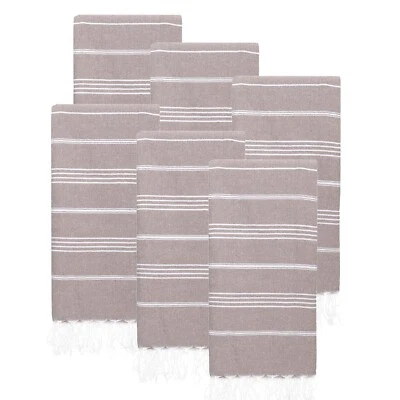 Juego de 6 toallas de playa (38" x 71") | Toallas turcas extra grandes 100 % algodón Foto 1 de 4