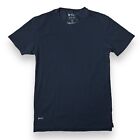 BYLT Basic Crew Split Hem Lux T-Shirt Mens Medium M Blue Short Sleeve Stretch