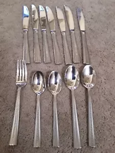 Cambridge INDEPENDENCE SAND Knives Fork Spoon lot set 12 soup teaspoon dinner - Picture 1 of 7