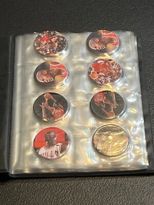 1995 Michael Jordan Upperdeck POGS Milk disks 54 base and 9 metal in album - Picture 1 of 7