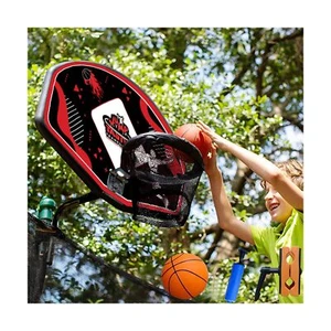 Trampoline Basketball Hoop, Fits Straight and Curved Pole Basketball Hoop for... - Picture 1 of 8