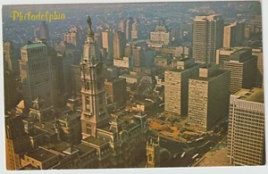 PHILADELPHIA, PC, AN AERIAL VIEW, CITY HALL TOWER, A MINT PC, ABOUT 1965 - Picture 1 of 2