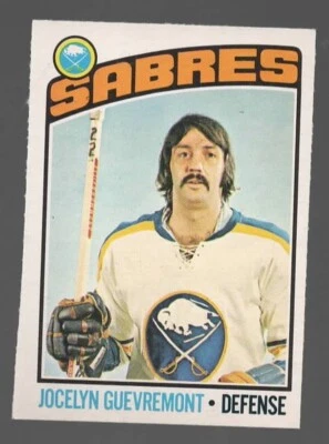 1976-77 O-Pee-Chee #108 JOCELYN GUEVREMONT BUFFALO SABRES CLEAN Sharp - Image 1 of 2
