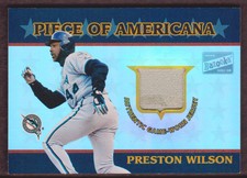 2003 Bazooka Piece of Americana Relic Parallel #PW Preston Wilson JERSEY 25/25
