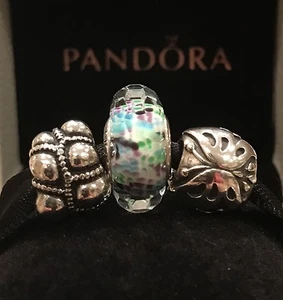 AUTHENTIC PANDORA CHARMS LOT Butterfly, Journey, Tropical Sea Murano Glass Bead - Picture 1 of 3
