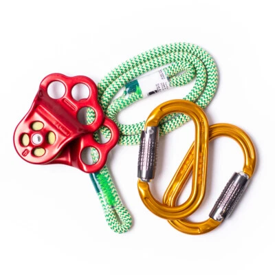 DMM HITCH CLIMBER PULLEY COMBO KIT W/ CARABINERS & PRUSIK - ARBORIST CLIMBING