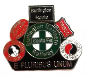 Pin de tren pasador de ferrocarril Burlington Railroad Company fusiones tren coleccionista pasadores - Imagen 1 de 2