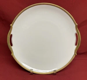 Lanternier Limoges LNT318 9 3/4" Cake Plate - Picture 1 of 2