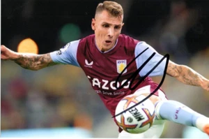 ASTON VILLA & FRANCE: LUCAS DIGNE SIGNED 6x4 ACTION PHOTO+COA - Picture 1 of 1