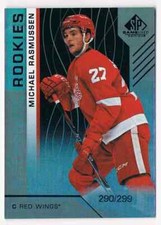 2019-20 SP GAME USED RAINBOW ROOKIES MICHAEL RASMUSSEN DETROIT RED WINGS #103