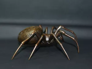4.7 in Big Spider Silicon Bronze Statue Artwork,Bronze Decor Collectible, gift - Picture 1 of 10
