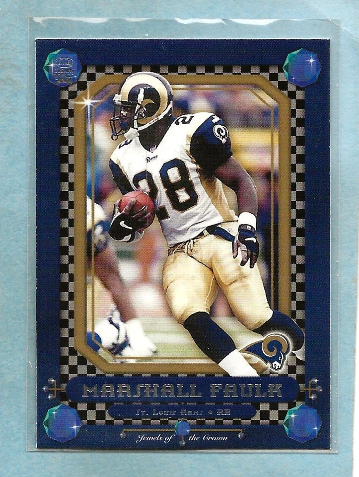 MARSHALL FAULK - 2001 Pacific Crown Royale "Jewels of the Crown" - #20 - Rams - Image 1 of 1