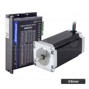 1 Axis Nema 23 Stepper Motor 425oz.in 4.2A 113mm Φ8mm & Driver DM542T CNC Kit - Picture 1 of 4