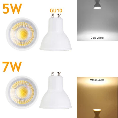 10PCs LED Spotlight COB GU10 5W 7W AC 110V 220V Light Bulbs Cool Warm White Lamp - Image 1 of 4