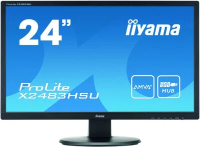 iiyama ProLite X2483HSU-B2 23,8-Zoll Monitor FHD 1920x1080 HDMI DVI VGA USB 4ms - Bild 1 von 4