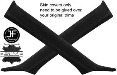 FUNDAS DE GAMUZA REAL BLACK STITCH 2X A PILLAR PARA NISSAN GT-R GTR R35 2009-2017 Foto 1 de 3