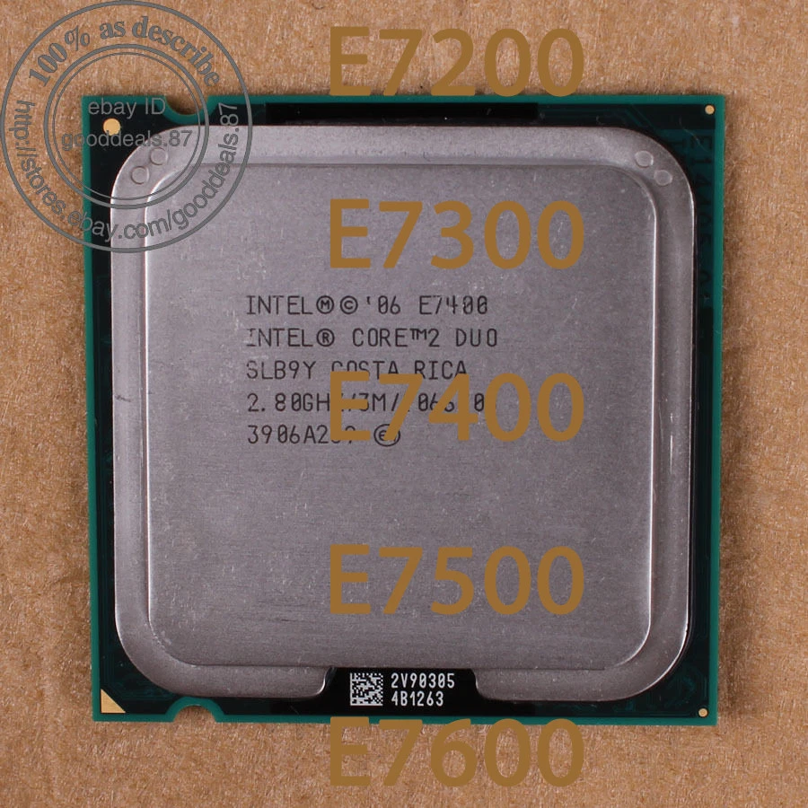 Intel Core2 DUO E7200 E7300 E7400 E7500 E7600 Socket 775 Processor - Bild 1 von 1