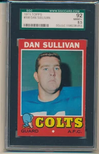 1971 Topps Football Dan Sullivan (Rookie Card) (#108) SGC92 (8.5) SGC - Picture 1 of 1