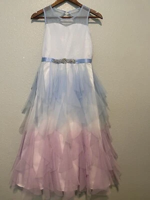 Rare Edition Teen Dress Size 14 Ombré Blue Violet Fairy Core Flowing Girls Dance - Image 1 of 4