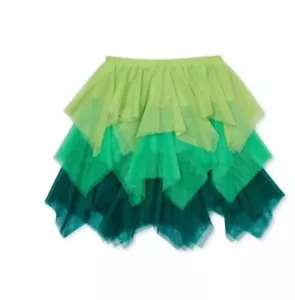 Wonder Nation Green TuTu Skirt Girls Sz L (10-12) Mesh Tulle Elastic Waistband - Picture 1 of 9