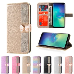 Etui portefeuille pailleté diamant à rabat pour Samsung S23+ S22+ S21 S20+ FE Ultra - Photo 1 sur 20