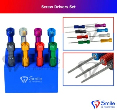 SD INSTRUMENTS 8 Pcs German Orthopaedics UK Dental Implant Screw Driver Kit Abutment Implants