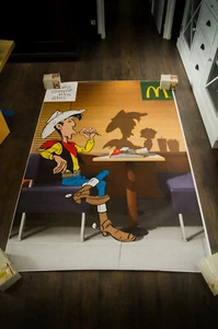 LUCKY LUKE MACDONALD Large French Vintage Advertising Poster Original 2010's - Picture 1 of 7
