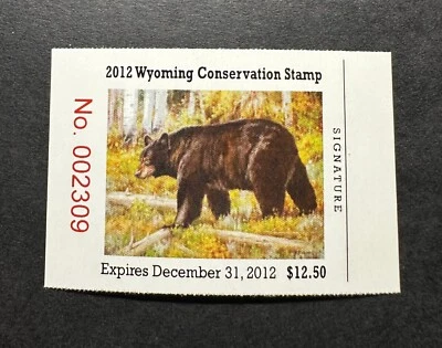 WTDstamps - 2012 WYOMING - State Duck Stamp - Mint OG NH - Image 1 of 2