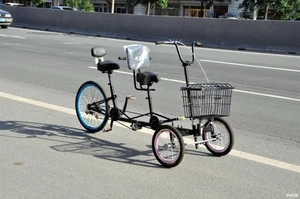 Lightweight Portable Folding 2 Person Tandem Pedal Bicycle - Picture 1 of 4