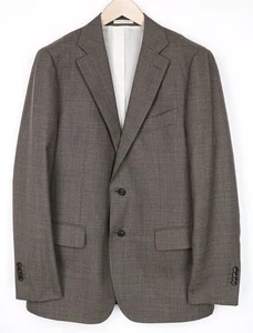 Suitsupply Lazio Uomo UK44R Marrone Slim Fit 100% Lana Foderato A Un Bottone - Imagen 1 de 14