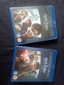 Happy Potter And The Deathly Hallows Part 1&2 Blu Ray Disks - Picture 1 of 2