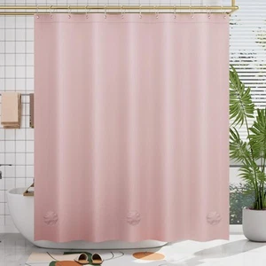 AmazerBath Plastic Shower Curtain Liner, 72 x 72 Inches EVA 8G Heavy Duty Pink - Picture 1 of 9
