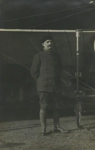 Bordeaux Aviation Croix d'Hins Captain Bellenger Autograph Photo & Postcard 1911 - Imagen 1 de 3