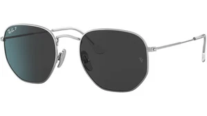 Sonnenbrille Ray-Ban Hexagonal Titanium Silver Polarized Black RB8148 92048 - Picture 1 of 5