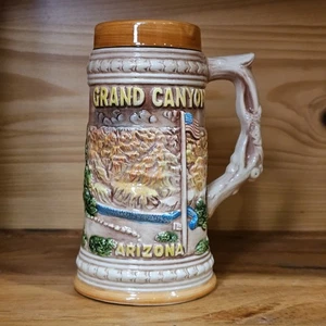 7" Tall  Grand Canyon Souvenir Mug With The Watchtower Suspension Bridge  - Picture 1 of 5