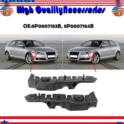 Plastic Front Bumper Bracket Guide LEFT+RIGHT For 2009-2013 AUDI A3 Foto 1 de 4