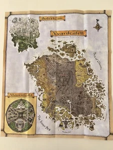 Mapa de juego desplegable Elder Scrolls Morrowind VVARDENFELL con SOLSTHEIM Bethesda 2003 - Imagen 1 de 12