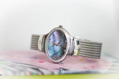 Charriol Ladies St-Tropez Cable Watch Diamond Bezel Blue Mother of Pearl Dial - Image 1 of 4