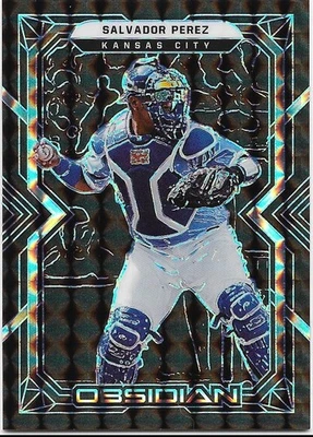 2022 Panini Obsidian Salvador Perez 1/1 синий финит No30 - Изображение 1 из 2