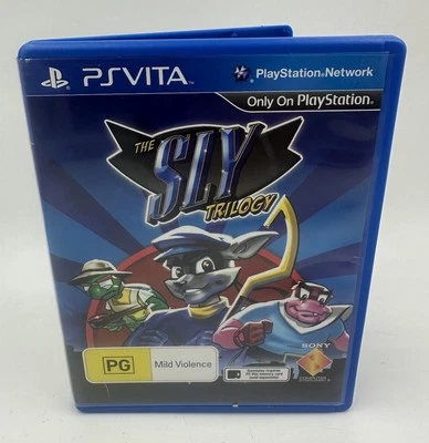 Rare THE SLY TRILOGY SONY PS VITA Video Game Psvita 2014 Raccoon Thief 3 In One - Image 1 of 4
