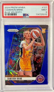 2024 PANINI PRIZM CAMERON BRINK BLUE VELOCITY PSA 9 MINT #127 ROOKIE SPARKS - Picture 1 of 2