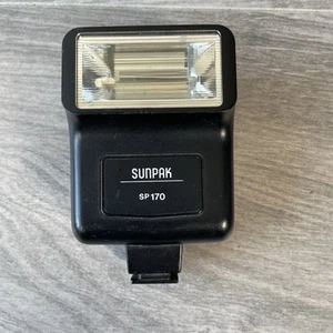 Sunpak Auto 170 Flash Olympus Trip 35 RD, RC, SP pentax k1000 me super om10 b19 - Picture 1 of 4